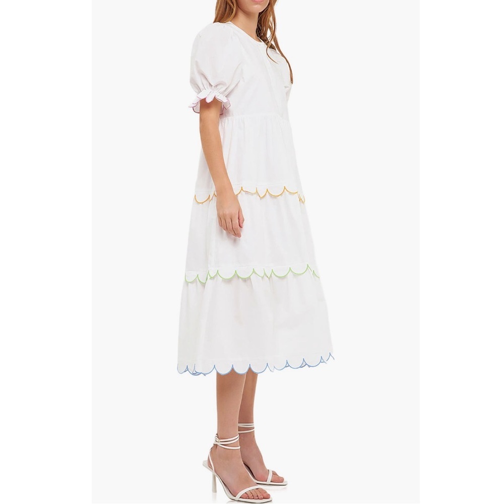English Factory Scalloped Midi Dress - Picture 8 of 11